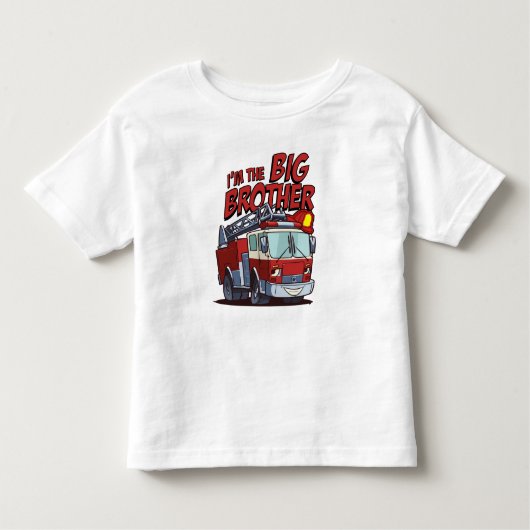 Big Brother Fire Truck Kinder Shirts (Voorkant)