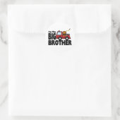 Big Brother Fire Truck Ronde Sticker (Tas)