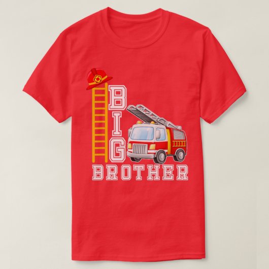 Big Brother Fire Truck Short Sleeved for Toddlers T-shirt (Design voorkant)