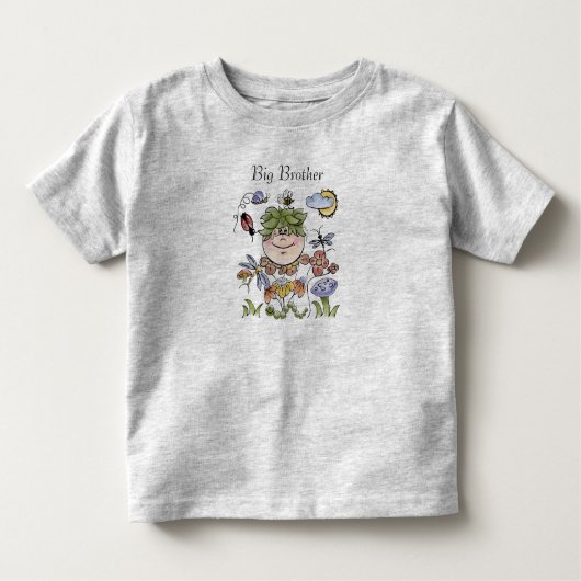 Big Brother Flower Garden Fairy Kinder Shirts (Voorkant)