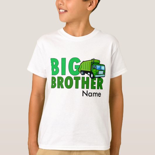 Big Brother Garbage truck met gepersonaliseerde na T-shirt (Voorkant)