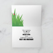 Big Brother Gefeliciteerd Aangepaste foto en naam Kaart (Binnen)