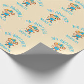 Big Brother Gepersonaliseerd met de naam Monkey Cadeaupapier (Hoek)