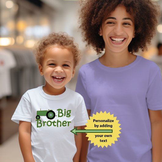 Big Brother Green Boerderij Tractor Kinder Shirts