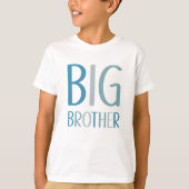Big Brother Green en Blue Text Boys T-Shirt (Voorkant)