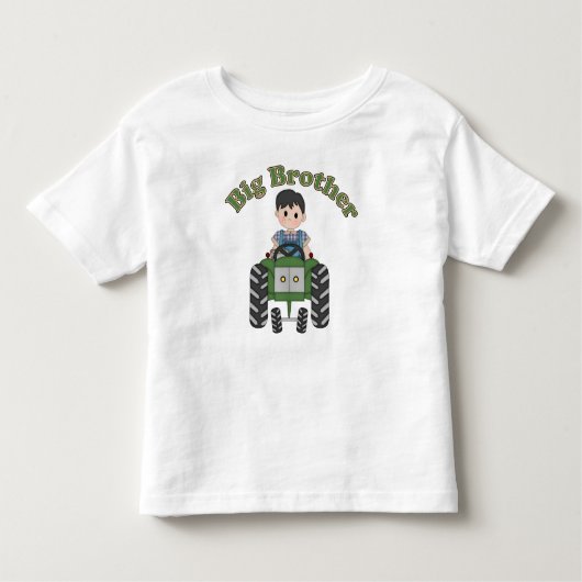 Big Brother Green Tractor Kinder Shirts (Voorkant)