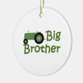 Big Brother Green Tractor Typografie Keramisch Ornament (Links)