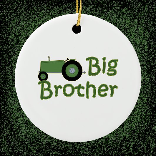 Big Brother Green Tractor Typografie Keramisch Ornament