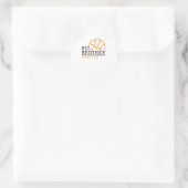 Big Brother grootste fan basketbal Ronde Sticker (Tas)