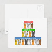 Big Brother Happy Birthday Cartoon Cats Briefkaart (Voorkant / Achterkant)