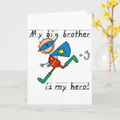 Big Brother Hero T-shirts en cadeautjes Kaart (Gele Bloem)