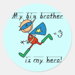 Big Brother Hero T-shirts en cadeautjes Ronde Sticker