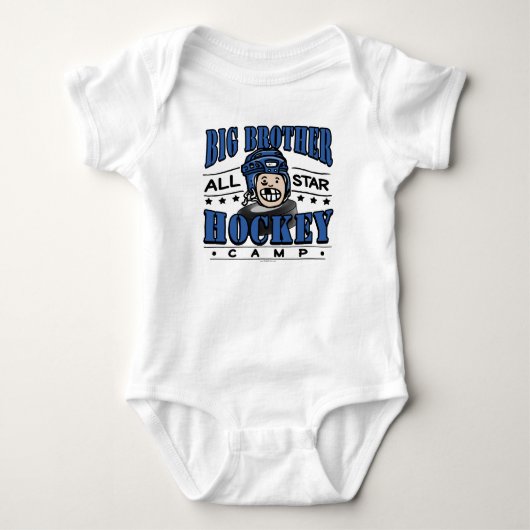 Big Brother Hockey Camp Blauwe Helm Romper (Voorkant)