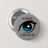 Big Brother houdt je in de gaten! Button (Voorkant /achterkant)