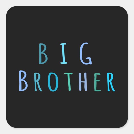 Big Brother in blauw Vierkante Sticker (Voorkant)