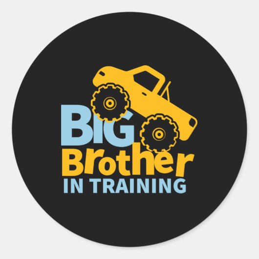 Big Brother in opleiding Ronde Sticker (Voorkant)