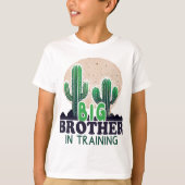 Big Brother in Training Cactus Baby Aankondiging T-shirt (Voorkant)