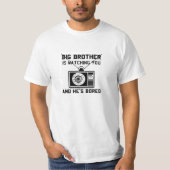 Big Brother is bedekte witte T-shirt (Voorkant)