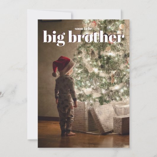 Big Brother Kerstman - Zwangerschapskaart Kaart (Voorkant)