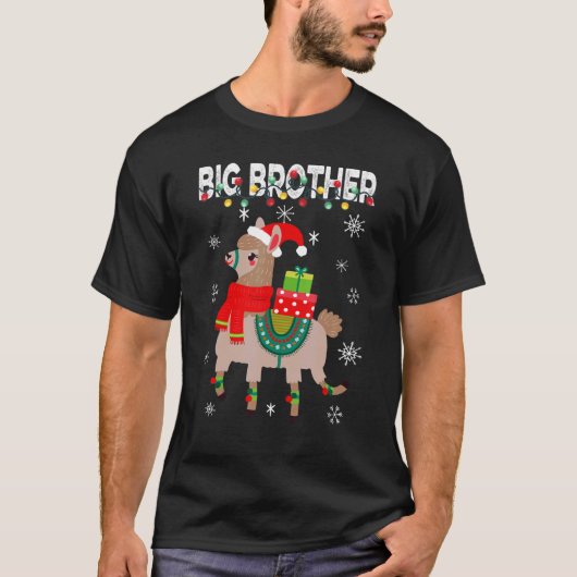 Big Brother Kerstmis Llama-lama komt overeen met b T-shirt (Voorkant)