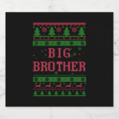 Big Brother Kerstmis Sparkling Wijnetiket (Enkel label)