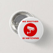 Big Brother kijkt 1984 ingsoc Ronde Button 3,2 Cm (Voorkant /achterkant)