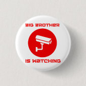 Big Brother kijkt 1984 ingsoc Ronde Button 3,2 Cm (Voorkant)