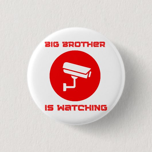 Big Brother kijkt 1984 ingsoc Ronde Button 3,2 Cm (Voorkant)