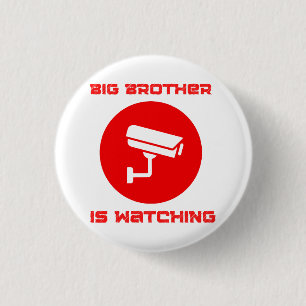 Big Brother kijkt 1984 ingsoc Ronde Button 3,2 Cm