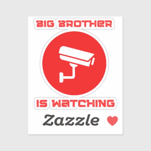 Big Brother kijkt 1984 ingsoc Sticker (Vel)
