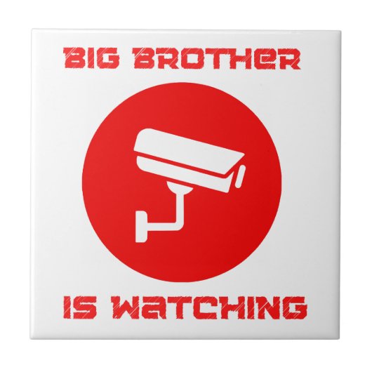 Big Brother kijkt 1984 ingsoc Tegeltje (Voorkant)