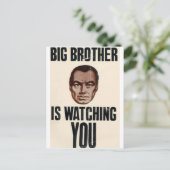 Big Brother kijkt naar je Briefkaart (Staand voorkant)