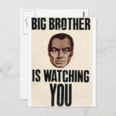 Big Brother kijkt naar je Briefkaart (Voorkant / Achterkant)
