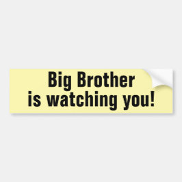 Big Brother kijkt naar je bumper sticker