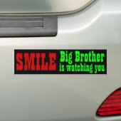 Big Brother kijkt naar je overvaller Bumpersticker (Op auto)