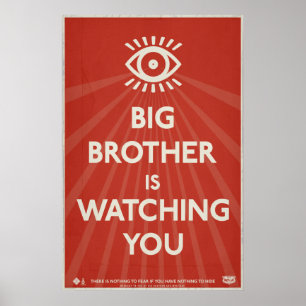 Big Brother kijkt naar je propaganda-Poster Poster