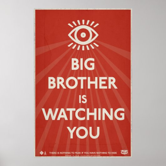 Big Brother kijkt naar je propaganda-Poster Poster (Voorkant)