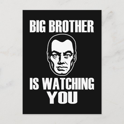 Big Brother kijkt naar jou Briefkaart (Voorkant)