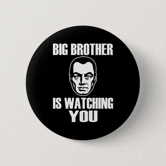 Big Brother kijkt naar jou Ronde Button 5,7 Cm (Voorkant)