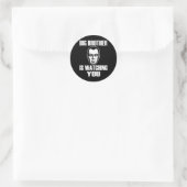 Big Brother kijkt naar jou Ronde Sticker (Tas)