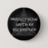 Big Brother kijkt Ronde Button 5,7 Cm (Voorkant)