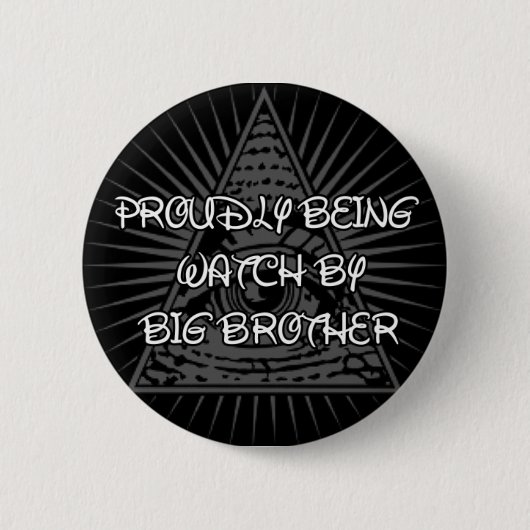 Big Brother kijkt Ronde Button 5,7 Cm (Voorkant)