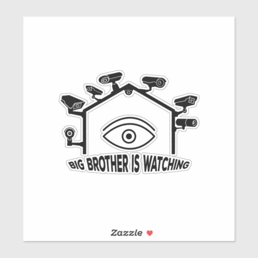 Big Brother kijkt Sticker (Vel)