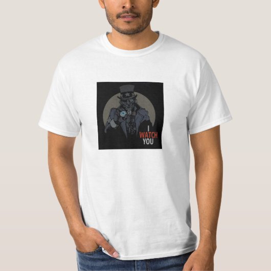 Big Brother kijkt T-shirt (Voorkant)