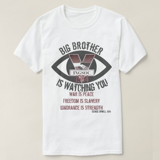 Big Brother kijkt T-shirt (Design voorkant)