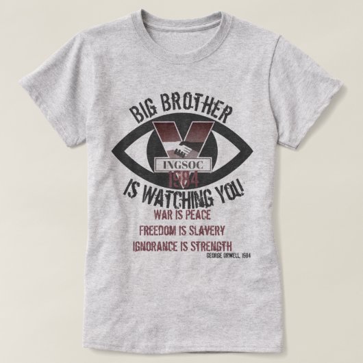 Big Brother kijkt T-shirt (Design voorkant)