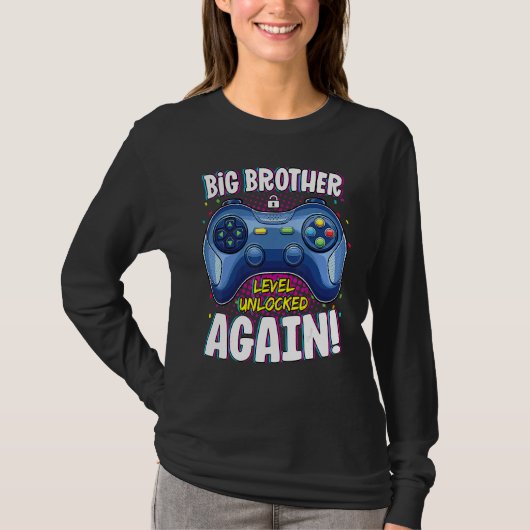 Big Brother Level Unlocked Again Boys Big Brother  T-shirt (Voorkant)