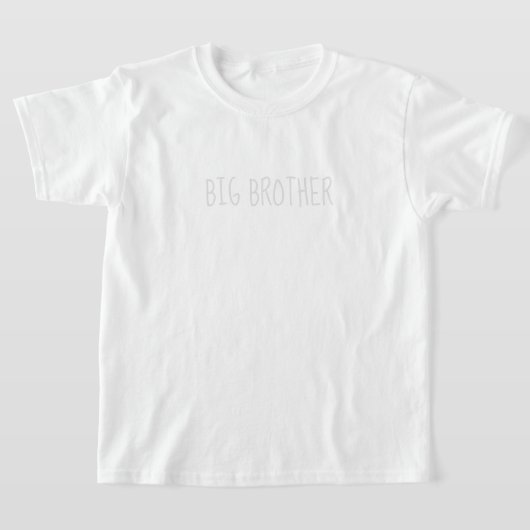 Big Brother Light Grey White Neutral T-Shirt (Laagn)