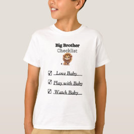 Big Brother Lion Checklist T-shirt