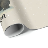 Big Brother Little Brother Bear Custom Christmas Cadeaupapier (Rol Hoek)